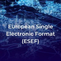 ESEF name on a blue dark background
