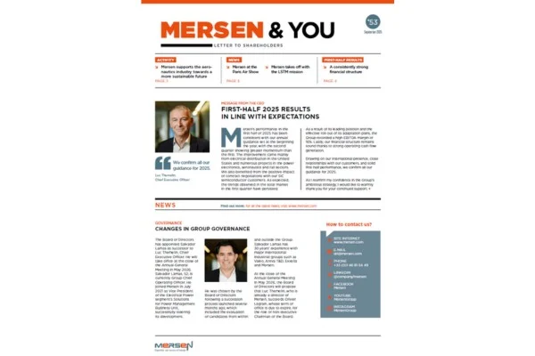 Thumbnail Mersen Letter to shareholders of September 2025